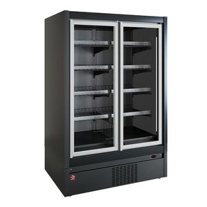 Diamond TCM20-D5 Black Self Service Freezer Display w/ Swinging Glass Doors - TCM20-D5 - 1