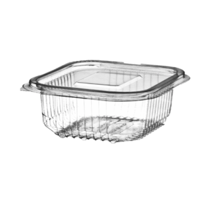 Majestic Clear 250cc Hinged Plastic Containers - Case of 500 - 05510-QY1