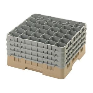 Cambro Camrack Beige 36 Compartments Max Glass Height 238mm - FD080  - 1