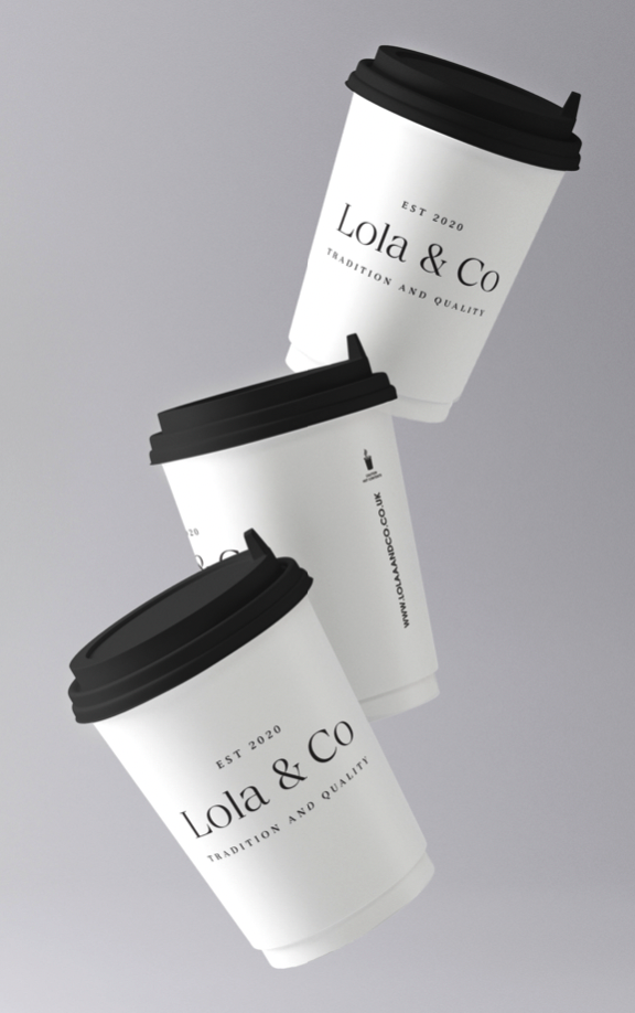 1,000 8oz + 1,000 12oz Lola & Co DW Coffee cups - 1