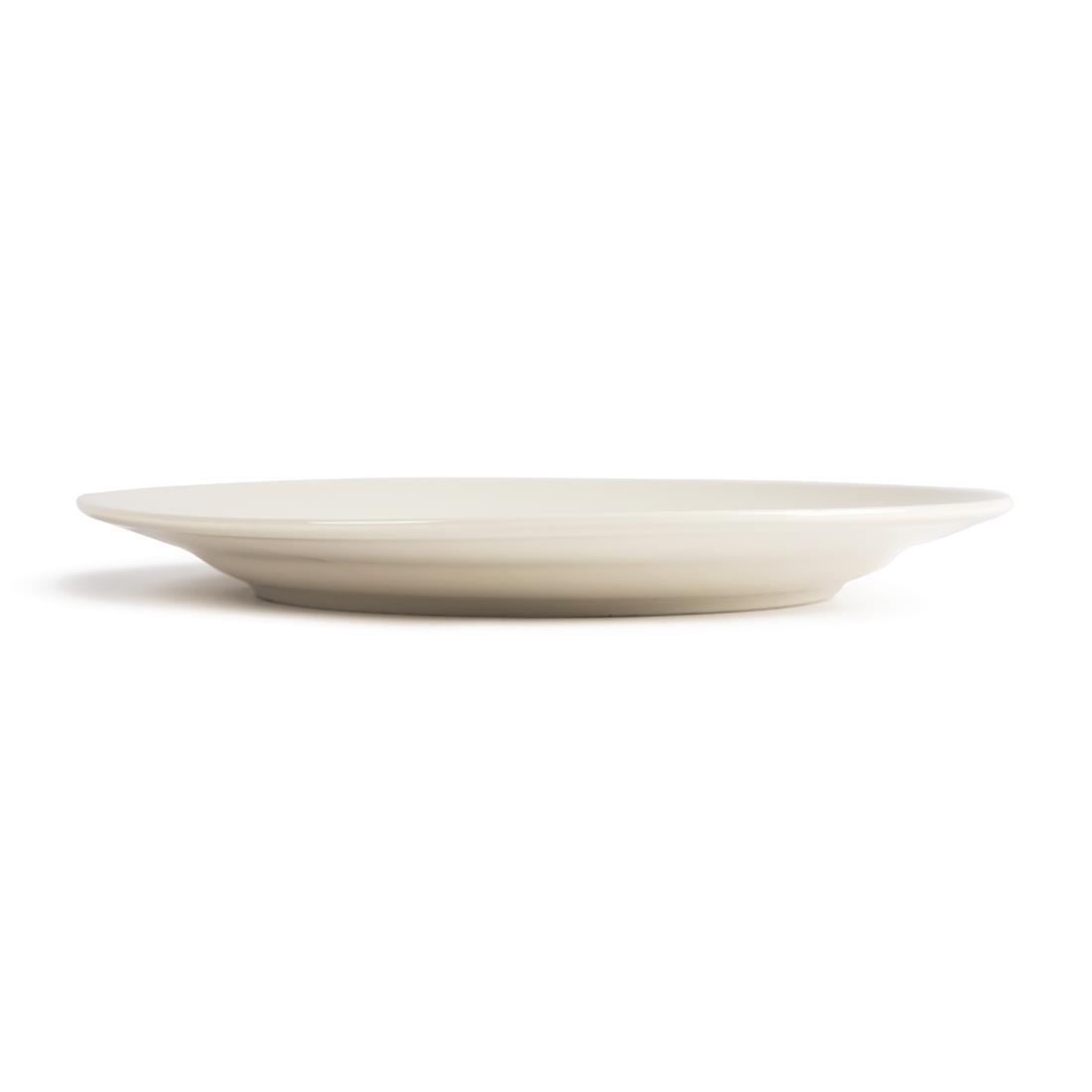 Olympia Ivory Wide Rimmed Plates 200mm (Pack of 12) - U119  - 4
