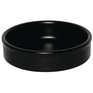 Olympia Mediterranean Stackable Dishes Black 134mm (Pack of 6) - DK833  - 1