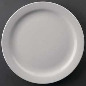 Olympia Athena Narrow Rimmed Plates 226mm (Pack of 12) - CF363  - 1