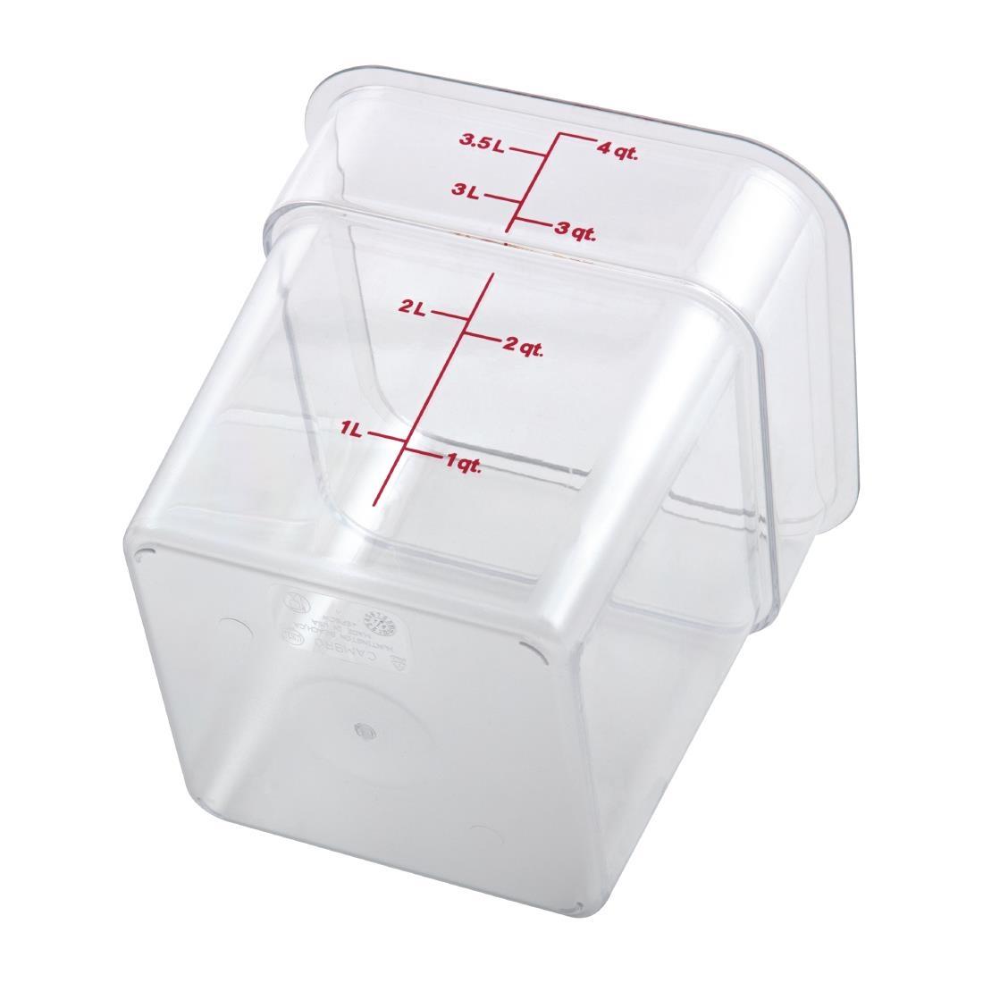 Cambro Square Polycarbonate Food Storage Container 3.8 Ltr - DT196  - 4