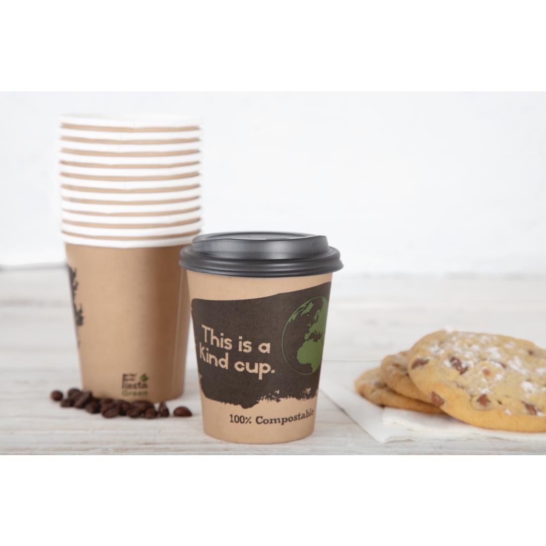 Fiesta Compostable Coffee Cup Lids 225ml / 8oz (Pack of 50) - DS054  - 7