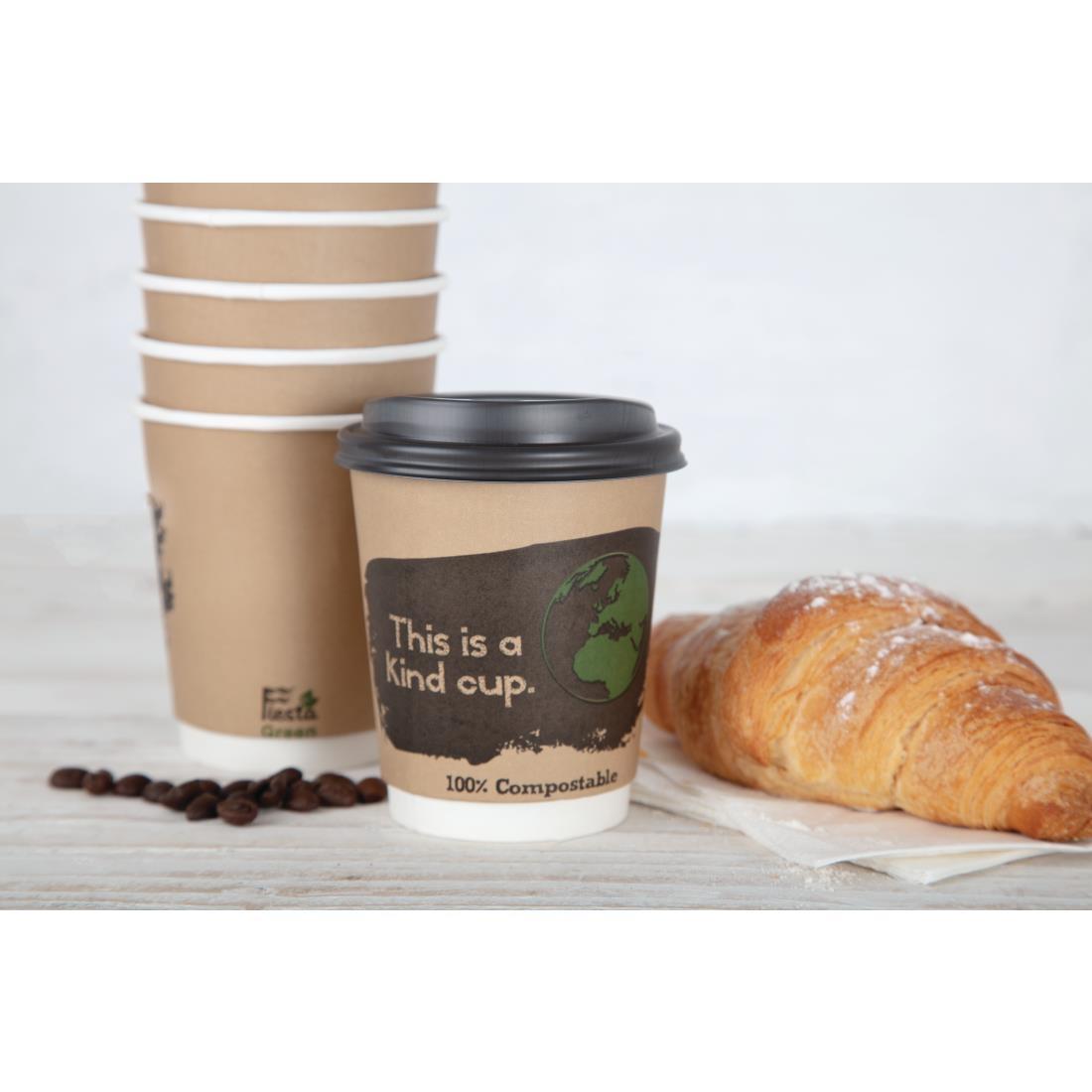 Fiesta Compostable Coffee Cups Double Wall 227ml / 8oz (Pack of 25) - DY984  - 5