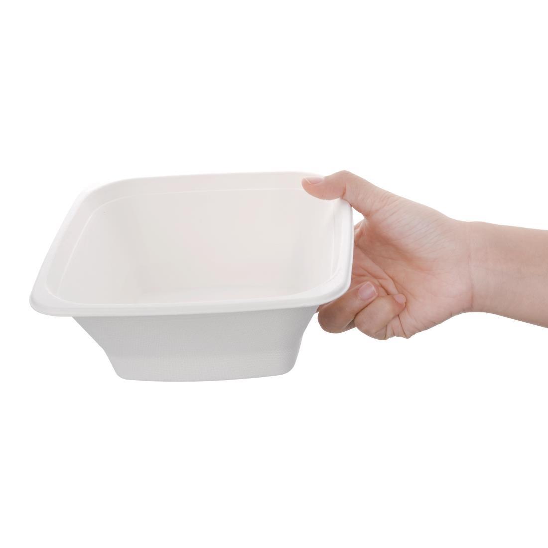 Fiesta Compostable Bagasse Square Bowls 32oz (Pack of 50) - FC537  - 3