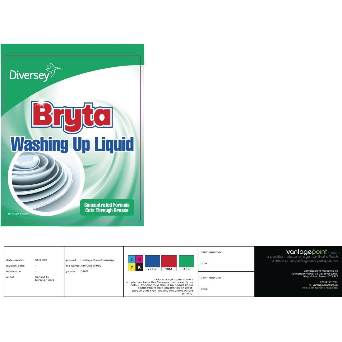 Bryta Washing Up Liquid Concentrate 5Ltr (2 Pack) - CD753  - 2