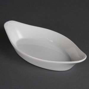 Olympia Whiteware Oval Eared Dishes 262mm (Pack of 6) - W440  - 1
