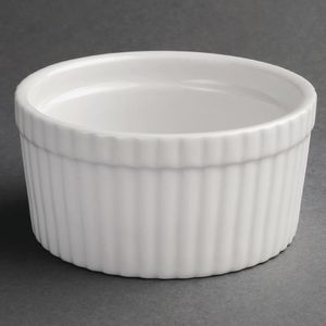 Olympia Whiteware Souffle Dishes 128mm (Pack of 6) - W446  - 1