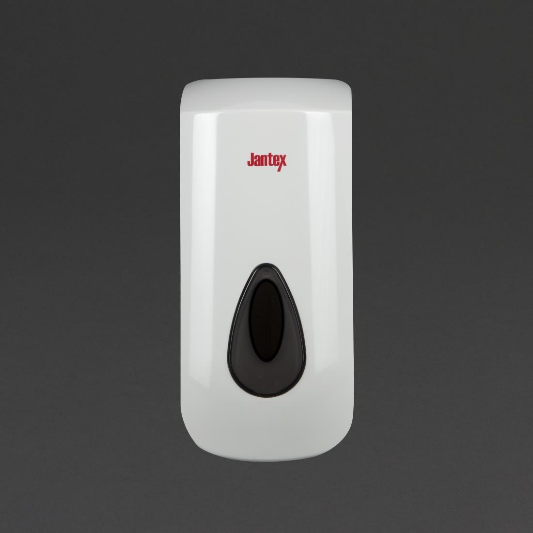Jantex Manual Liquid Soap and Hand Sanitiser Dispenser 900ml White - GF281  - 1
