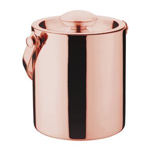 Olympia Double Walled Ice Bucket with Lid 1Ltr Copper - DR740  - 1