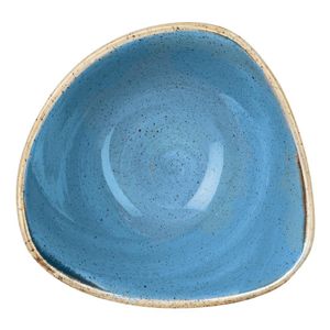 Churchill Stonecast Triangle Bowl Cornflower Blue 184mm (Pack of 12) - DF779  - 1