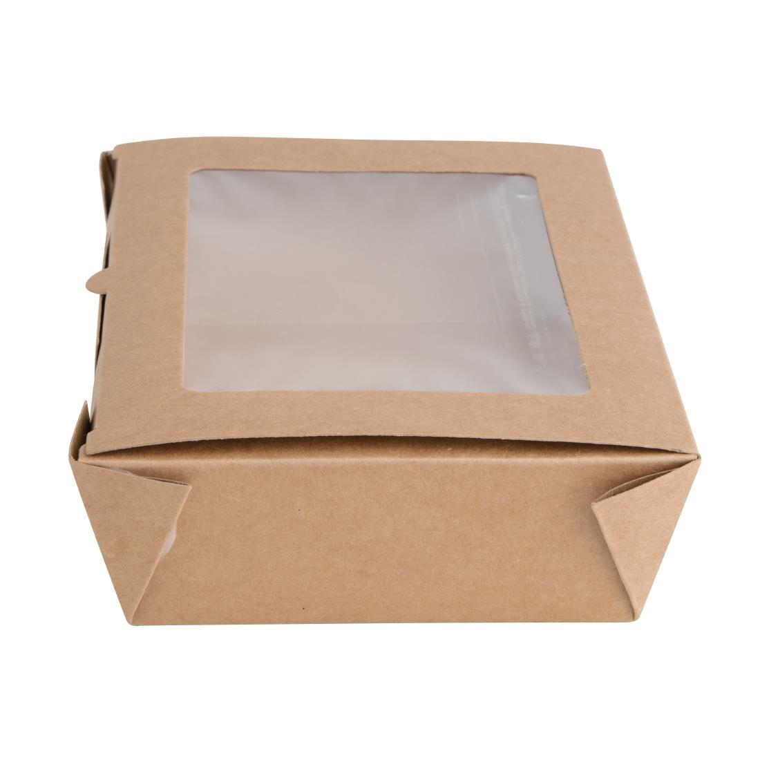 Fiesta Compostable Salad Boxes with PLA Windows 1600ml (Pack of 200) - FB678  - 3