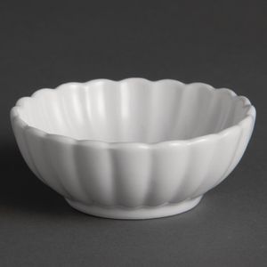 Olympia Ribbed Miniature Dishes 80mm (Pack of 12) - Y138  - 1