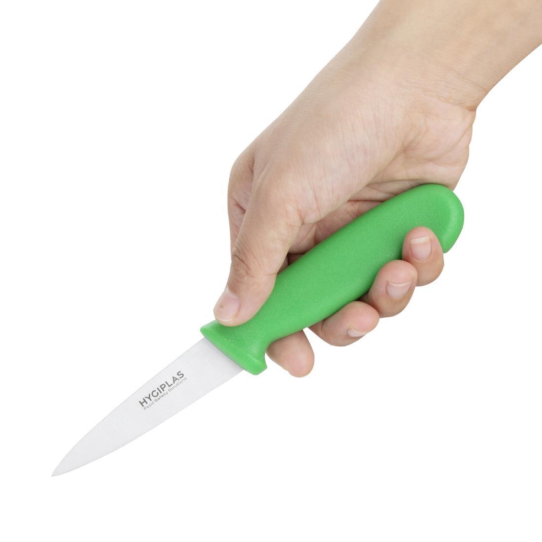 Hygiplas Paring Knife Green 9cm - C866  - 2