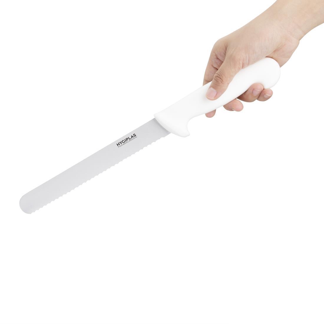 Hygiplas Bread Knife White 20.5cm - C882  - 2