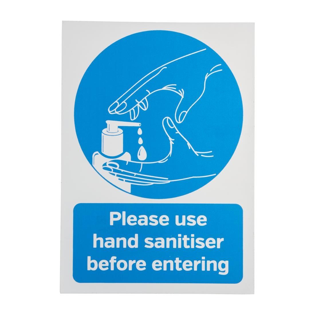 Please Use Hand Sanitiser Before Entering Sign A4 Self-Adhesive - FN841  - 1