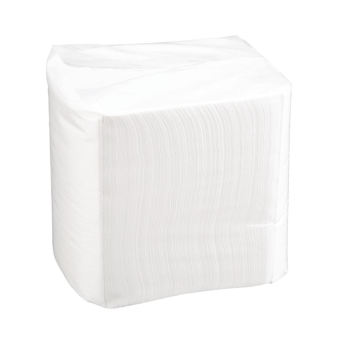 Fiesta Recyclable Cocktail Napkin White 24x24cm 1ply 1/4 Fold (Pack of 2000) - CM560  - 7