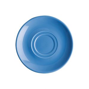 Olympia Heritage Double Well Saucer Blue 163mm (Pack of 6) - DW145  - 1