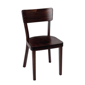 Fameg Plain Side Chairs Walnut Finish (Pack of 2) - DC355  - 1