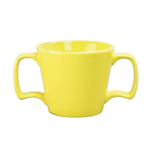 Olympia Heritage Double Handle Mugs Yellow 300ml (Pack of 6) - DW149  - 1