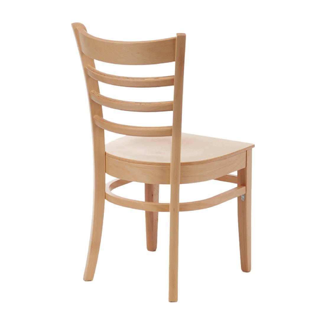 Fameg Slatted Side Chairs Natural Beech (Pack of 2) - CD184-PL  - 2