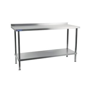Holmes Stainless Steel Wall Table with Upstand 1500mm - DR023  - 1