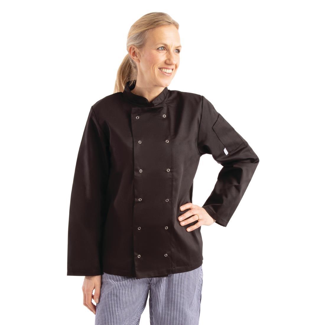 Whites Vegas Unisex Chefs Jacket Long Sleeve Black L - A438-L  - 11