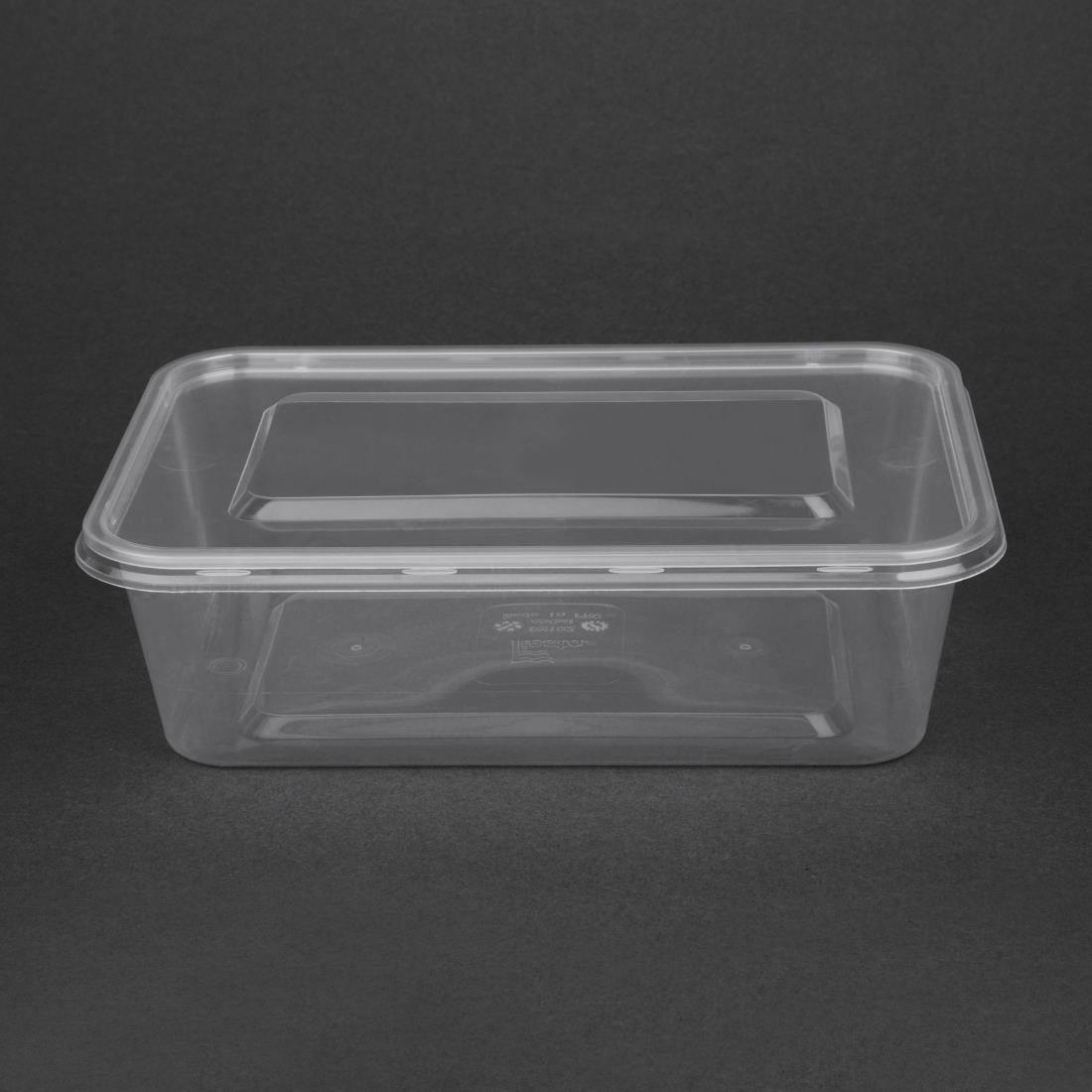 Fiesta Recyclable Plastic Microwavable Containers with Lid Medium 650ml (Pack of 250) - DM182  - 3