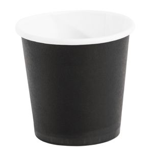 Fiesta Recyclable Espresso Cups Single Wall Black 112ml / 4oz (Pack of 50) - GF019  - 1
