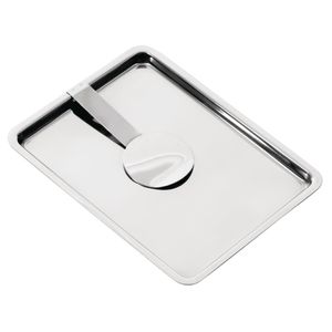 Olympia Curved Stainless Steel Tip Tray With Bill Clip - F979  - 1