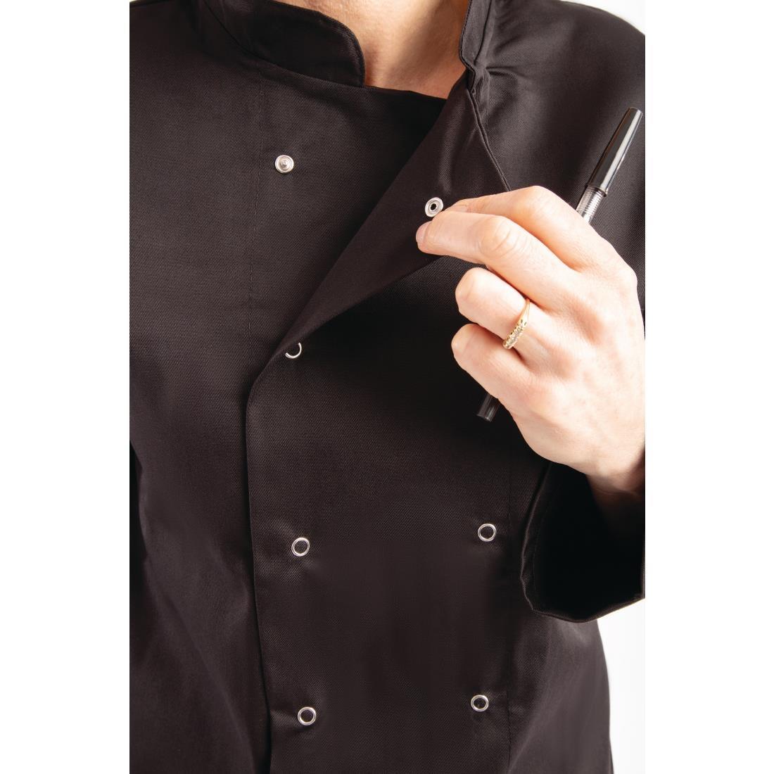 Whites Vegas Unisex Chefs Jacket Long Sleeve Black S - A438-S  - 8