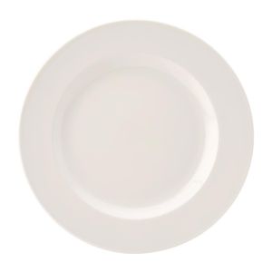 Utopia Pure White Wide Rim Plates 250mm (Pack of 24) - DY313  - 1