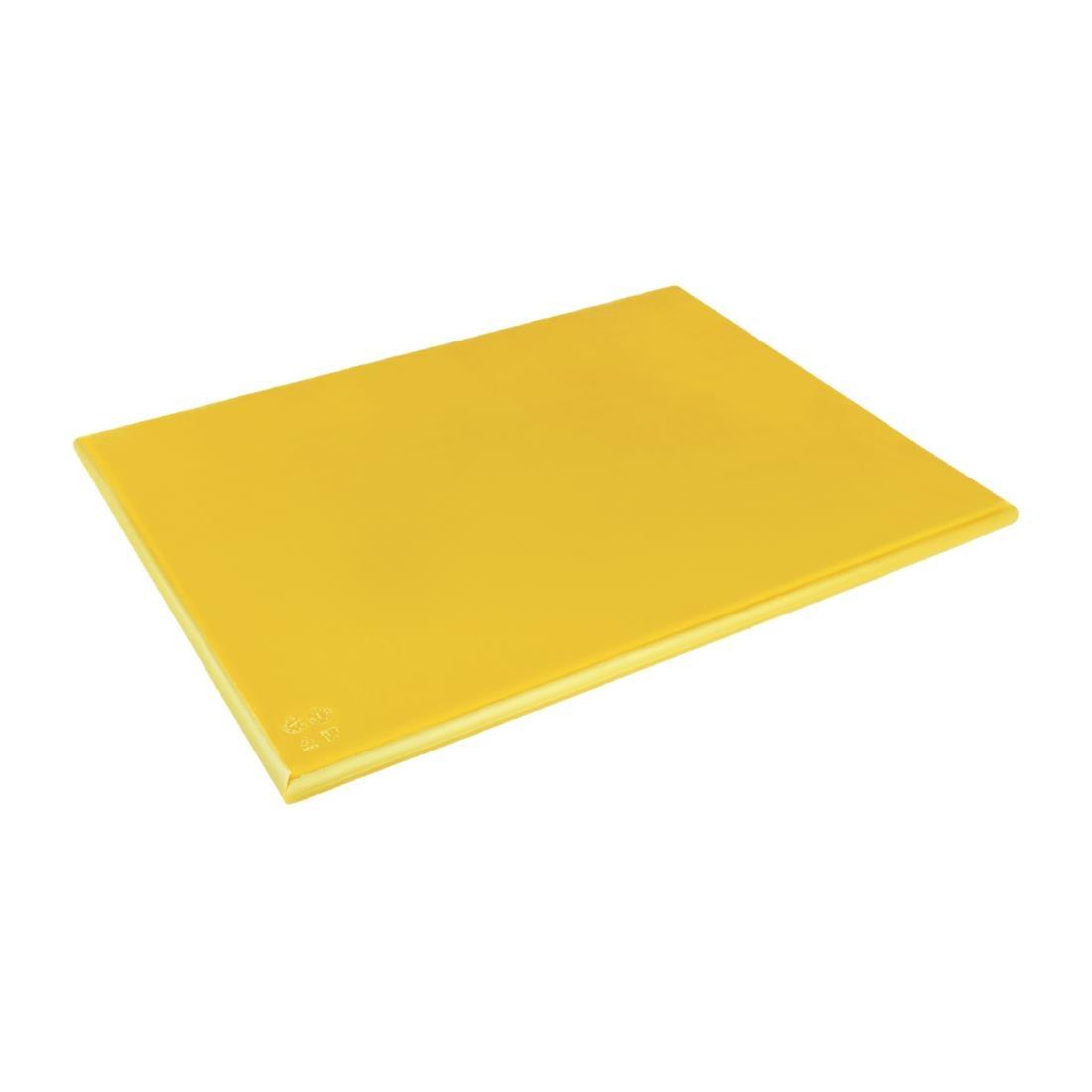 Hygiplas Extra Thick Low Density Yellow Chopping Board Large - HC884  - 1