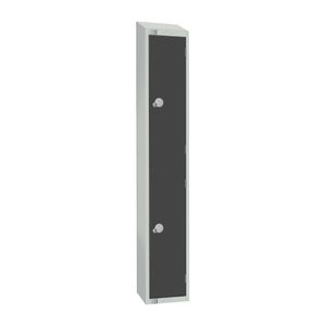 Elite Double Door Electronic Combination Locker with Sloping Top Graphite Grey - GR678-ELS  - 1