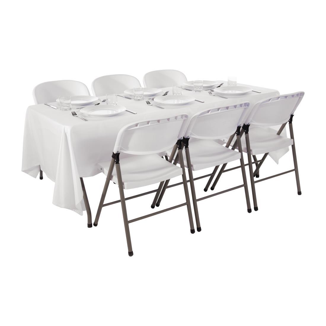 Special Offer Bolero PE Centre Folding Table 6ft with Six Folding Chairs - SA426  - 3