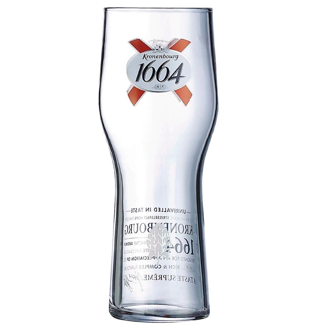 Arcoroc Kronenbourg 1664 Beer Glasses 570ml CE Marked (Pack of 24) - GG894  - 1
