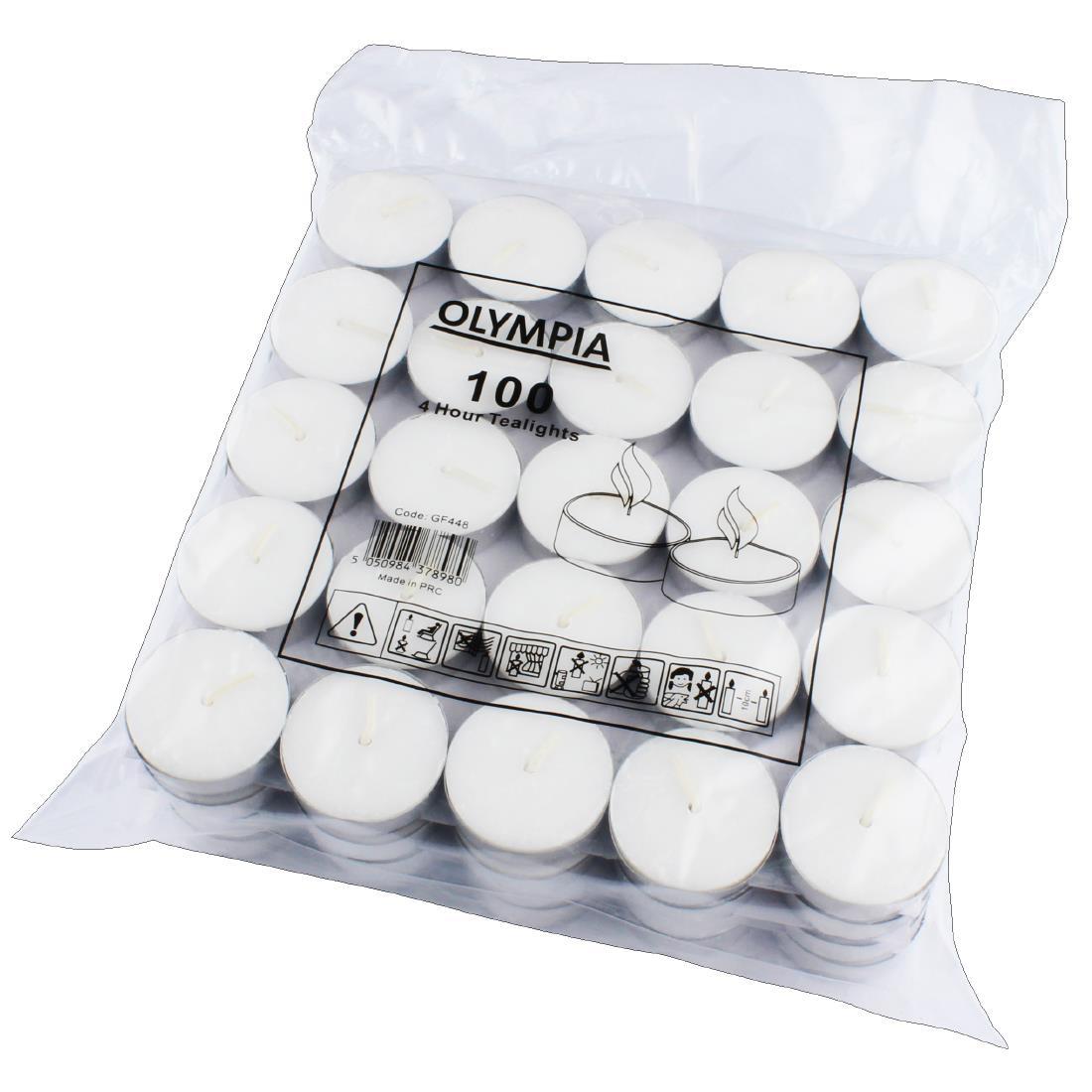 Olympia 4 Hour Tealights (Pack of 100) - GF448  - 8