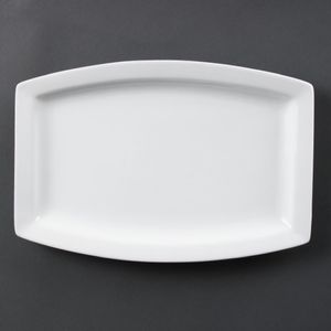 Olympia Whiteware Rectangular Plates 320mm (Pack of 6) - C361  - 1