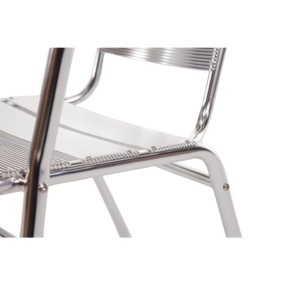 Bolero Aluminium Stacking Chairs (Pack of 4) - U419  - 3