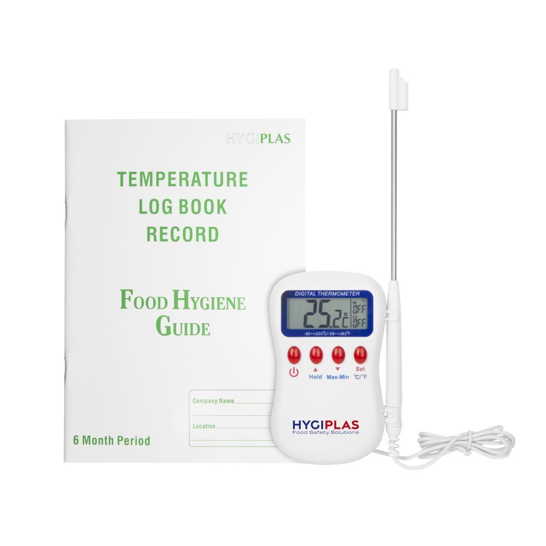 Special Offer Hygiplas Multistem Thermometer and Temperature Log Book - S595  - 1