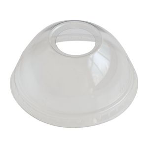 eGreen RPET Dome Lid with Straw Hole 93mm (Pack of 1000) - FN224  - 1