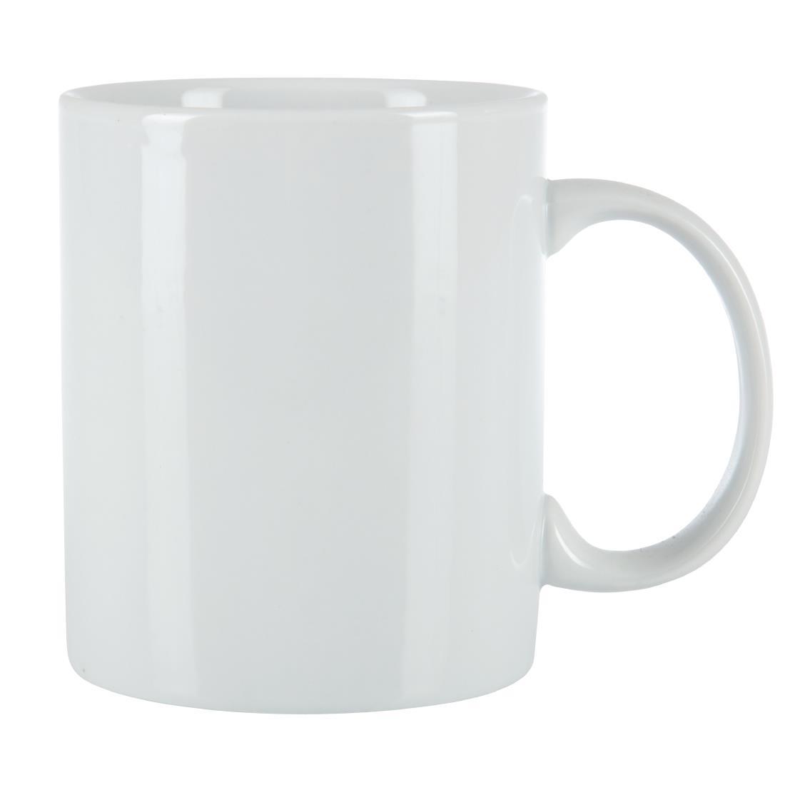 Olympia Whiteware Standard Mugs 10oz 284ml (Pack of 12) - CB466  - 3