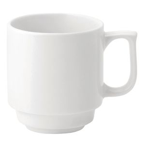 Utopia Pure White Stacking Mugs 280ml (Pack of 36) - DY336  - 1