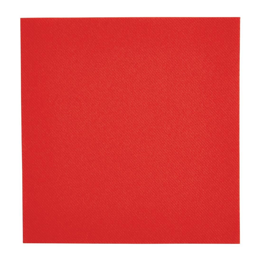 Fiesta Recyclable Premium Tablin Dinner Napkin Red 40x40cm Airlaid 1/4 Fold (Pack of 500) - FE267  - 1