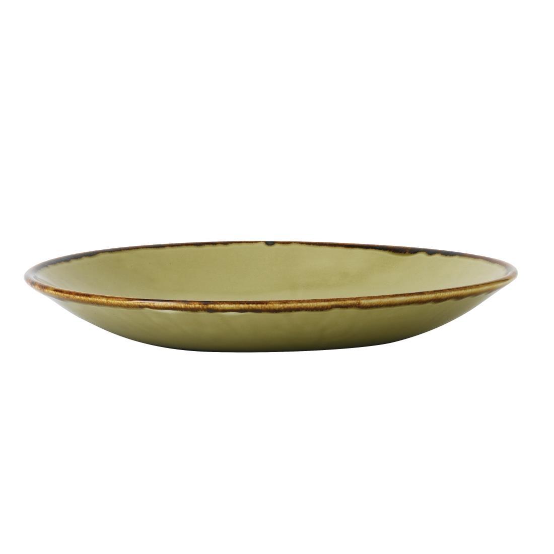 Dudson Harvest Deep Coupe Plates Green 255mm (Pack of 12) - FC048  - 2