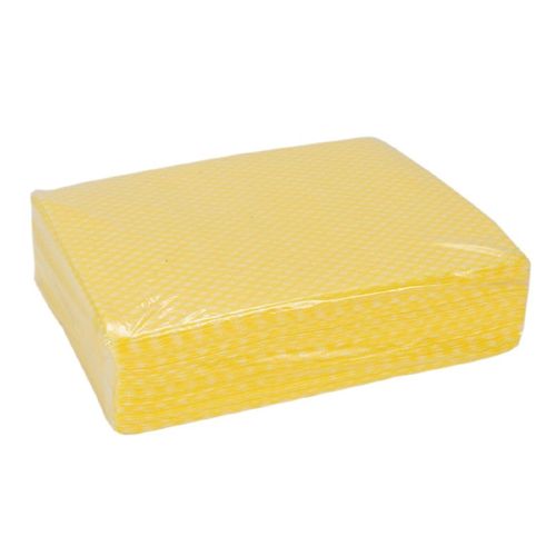 All-Purpose Non-Woven Cleaning Cloths Yellow (Pack of 500) - FP683  - 1