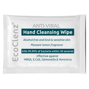 EcoTech Alcohol Free Hand Cleansing Wipe Sachets (Box 1000) - FN854  - 1