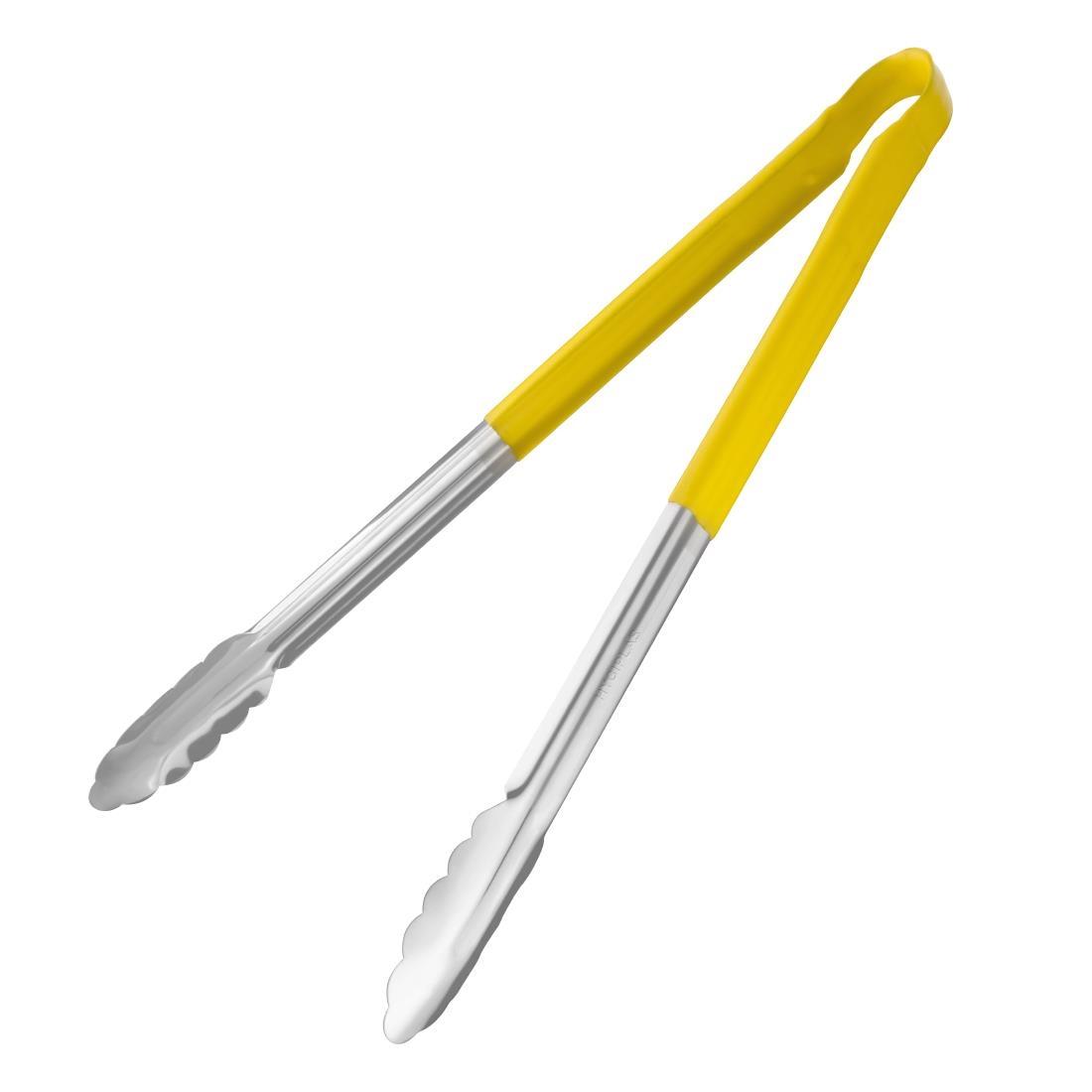Hygiplas Colour Coded Serving Tong Yellow 405mm - HC855  - 1